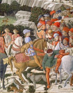 गलियोनो डे &39;मेडिसी (1453-78) के रूप में मेलचिर, चैपल में मैगी चक्र की यात्रा से विस्तार, c.1460 द्वारा बेनोज़ो डी लेस डि सैंड्रो गूज़ोली